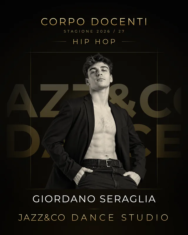 Giordano Seraglia, insegnante di Hip Hop alla scuola di danza Jazz&Co Dance Studio di San Cesareo